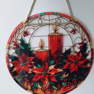 ikkunakoriste kaksi kynttilää