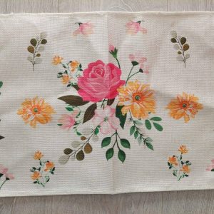 Pellavainen Liina/ Tabletti, "Kukkakimppu Äidille", koko 45 x 30 cm