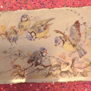 Nostalginen metallitaulu, "Lintujen leikki", A4