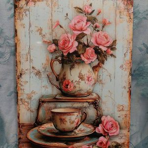 Nostalginen metallitaulu, Teehetki, A4