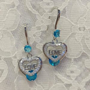 Korvakorut, turkoosit sydämet