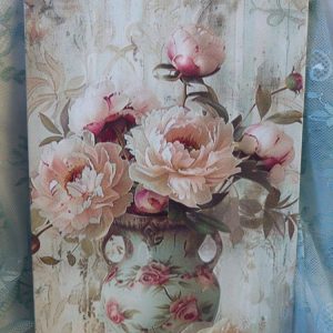 Nostalginen metallitaulu, Pionit, A4