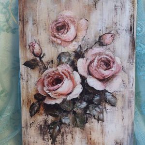 Nostalginen metallitaulu, Ruusut, A4