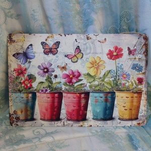 Nostalginen metallitaulu, Puutarhurin kesä, A4