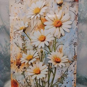 Nostalginen metallitaulu, Päivänkakkarat, A4