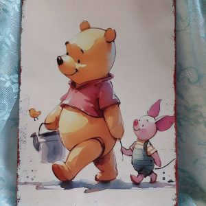 Nostalginen metallitaulu, Nalle Puh ja Nasu, A4