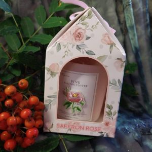 Pink Flower -ylellinen Tuoksu-kynttilä -Lahjapakkaus