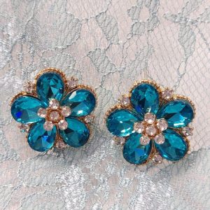 Turkoosit kukat -korvakorut