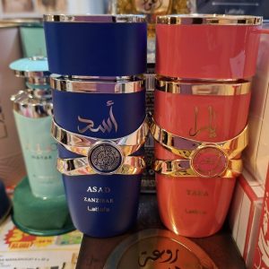 Arabiparfyymit Yara Lattafa, sininen ja punainen