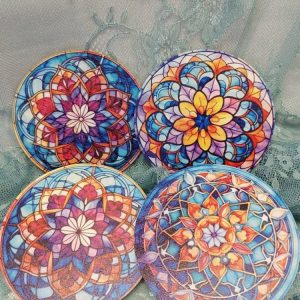 Iloiset Mandala -lasinaluset, 4 kpl