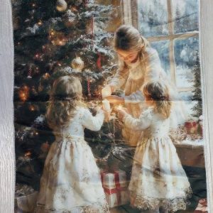 Kaunis vanhanajan Joulupyyhe