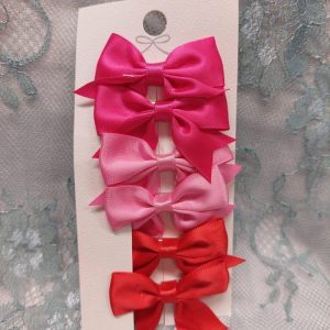 Kauniit satiiniset Hiusrusetit klipsillä, 6 kpl