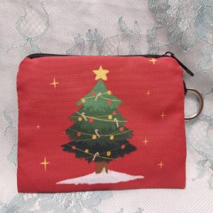 Kaunis Jouluinen Kolikkokukkaro/ pikkupussukka tärkeille tavaroille