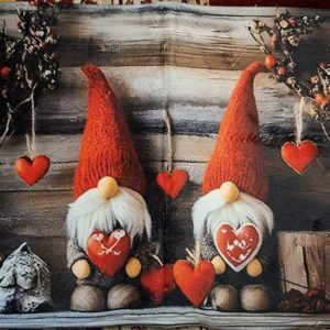 Jouluinen Pehmo-kynnysmatto jarrupohjalla, Rakkaustontut,