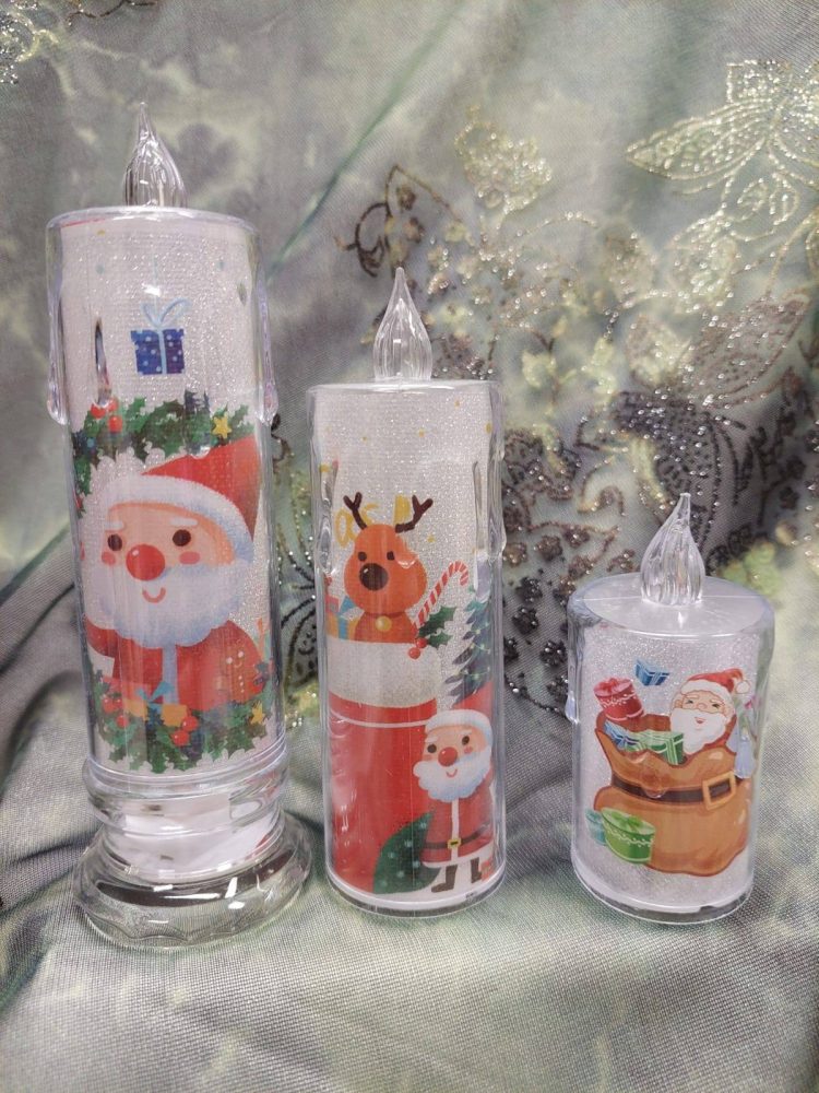 Kuvalliset Led-kynttilät kolmessa koossa, kauniisti kimaltelevat - Image 2