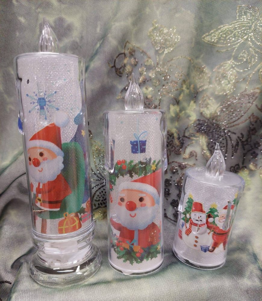 Kuvalliset Led-kynttilät kolmessa koossa, kauniisti kimaltelevat - Image 3