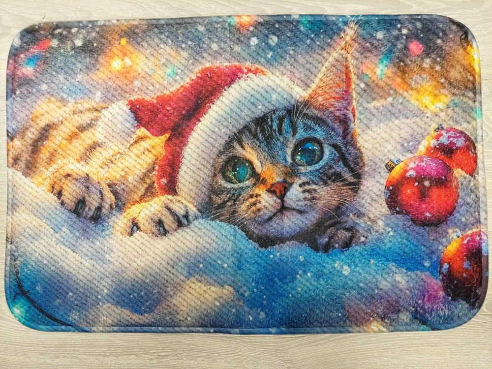 Jouluinen Kynnysmatto, Pienen kissan Jouluihme - Image 2