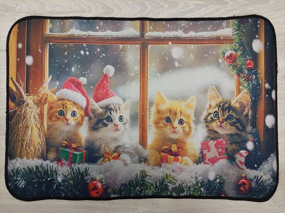 Jouluinen Kynnysmatto, Kissat ikkunan takana - Image 3