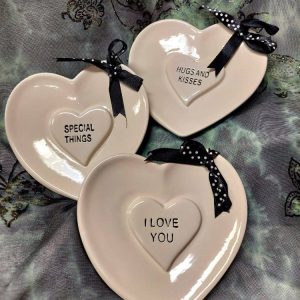 Suloiset pienet Sydän-vadit kauniilla kirjoituksella, 11 cm