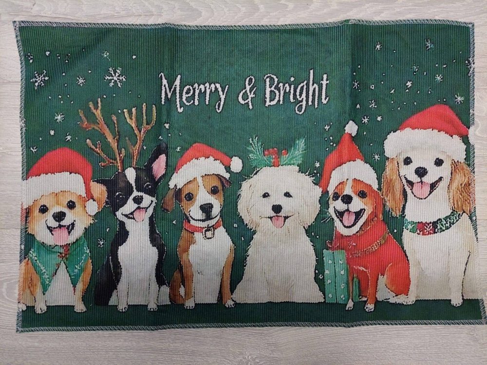 Iloinen Kynnysmatto jarrupohjalla, Joulukoirat - Image 5