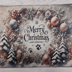 Rustiikkinen Joulu-Kynnysmatto jarrupohjalla