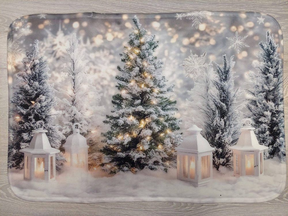Kaunis talvinen Kynnysmatto, White Christmas