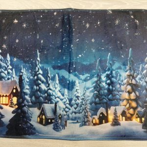 Tunnelmallinen talvinen Pehmo-kynnysmatto, Lumimetsä