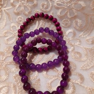 Hoitavat Kivirannekorut, 3 kpl, Vahvaa purppuraa -tarjouspaketti