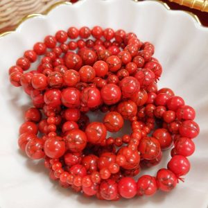 Kauniit, hoitavat Kivirannekorut, 3 kpl, punainen setti