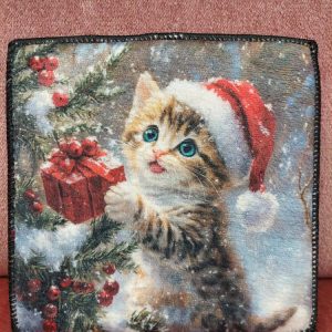 Suloinen paksu Patalappu/ pannunalunen, Joulukissa ja lahja