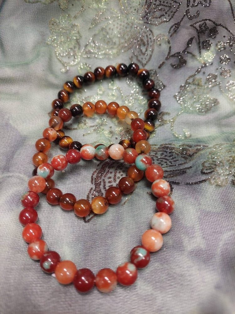 Hoitavat Kivirannekorut, 3 kpl, Tiikerinsilmän energiaa -tarjouspaketti - Image 2