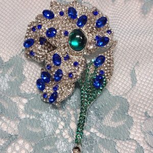 Näyttävä Riikinkukko -Rintakoru