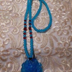 Kaunis persoonallinen Kaulakoru Lotuksella, turkoosi