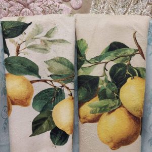 Kaunis, laadukas ja pehmeä Käsipyyhe, Sitruunat, 2 kpl