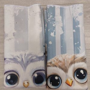 Kaunis, laadukas ja pehmeä Käsipyyhe, Pöllöt oksalla, 2 kpl