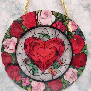 Kaunis Ikkunakoriste, Rakkauden Sydän, 20 cm