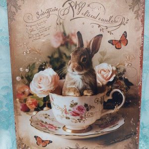 Vintage -taulu, Pupu teekupissa, A4