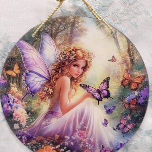 Kaunis Ikkunakoriste, Keiju ja Perhoset, 20 cm