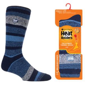 Lämpösukat, Lite, patentoitu, Siniraita, koko 39-45