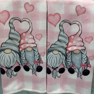 Suloinen, pehmeä Käsipyyhe, Ystävänpäivätontut, 2 kpl