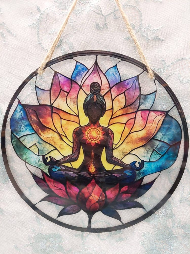 Upea Ikkunakoriste Lotus ja Chakrat, Feng Shui, 20 cm