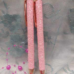 Vaaleanpunaiset Glitter -muste-kuulakärkikynät, 2 kpl