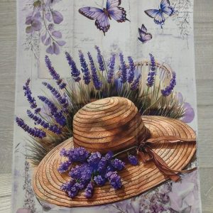 Kaunis ja pehmeä nostalginen Käsipyyhe, violettia kauneutta