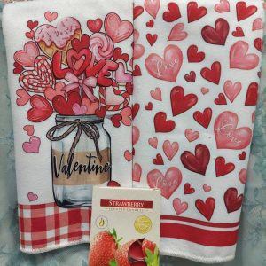 Sydämellisesti -Tarjouspaketti: 2 kpl pehmeää Käsipyyhettä + Tuoksutuikut, 6 kpl