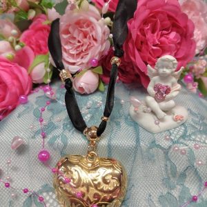 Kultainen Ystäväni -Tarjouspaketti: Pitkä Sydän-kaulakoru + Enkeli ja Kristallisydän