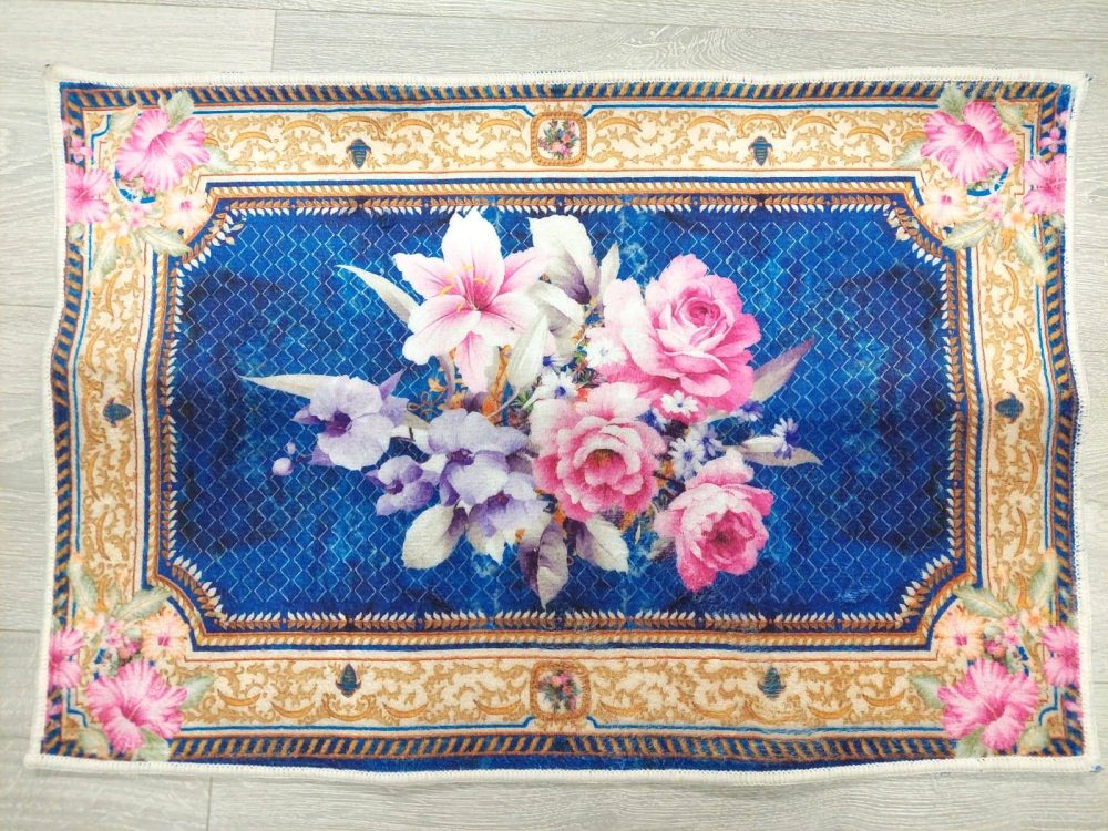 Kaunis Pehmo-matto jarrupohjalla, marokkolaista kauneutta, sininen - Image 3