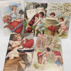 Kauniit, nostalgiset Postikortit, 6 kpl