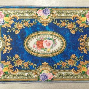 Kaunis Pehmo-matto jarrupohjalla, marokkolaista kauneutta, sininen