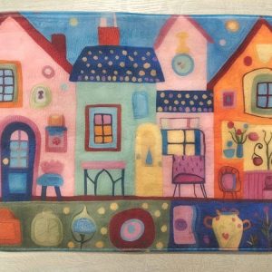 Kaunis, värikäs Pehmo-kynnysmatto/ vessan matto jarrupohjalla, Värikkäät kodit