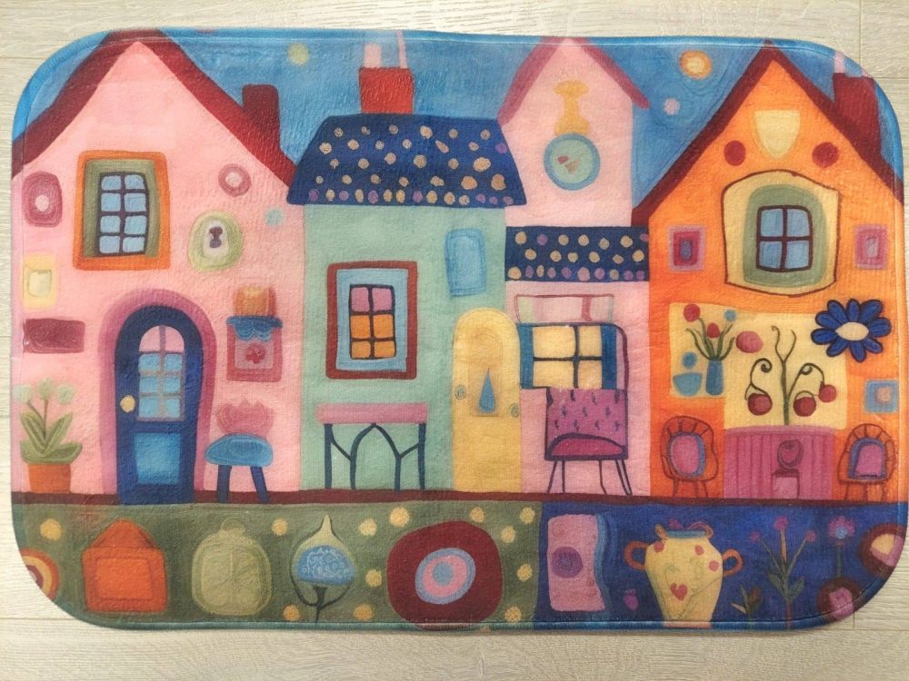 Kaunis, värikäs Pehmo-kynnysmatto/ vessan matto jarrupohjalla, Värikkäät kodit